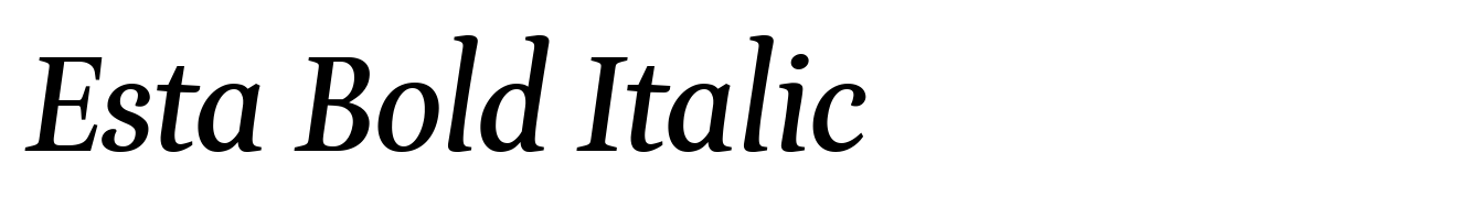 Esta Bold Italic